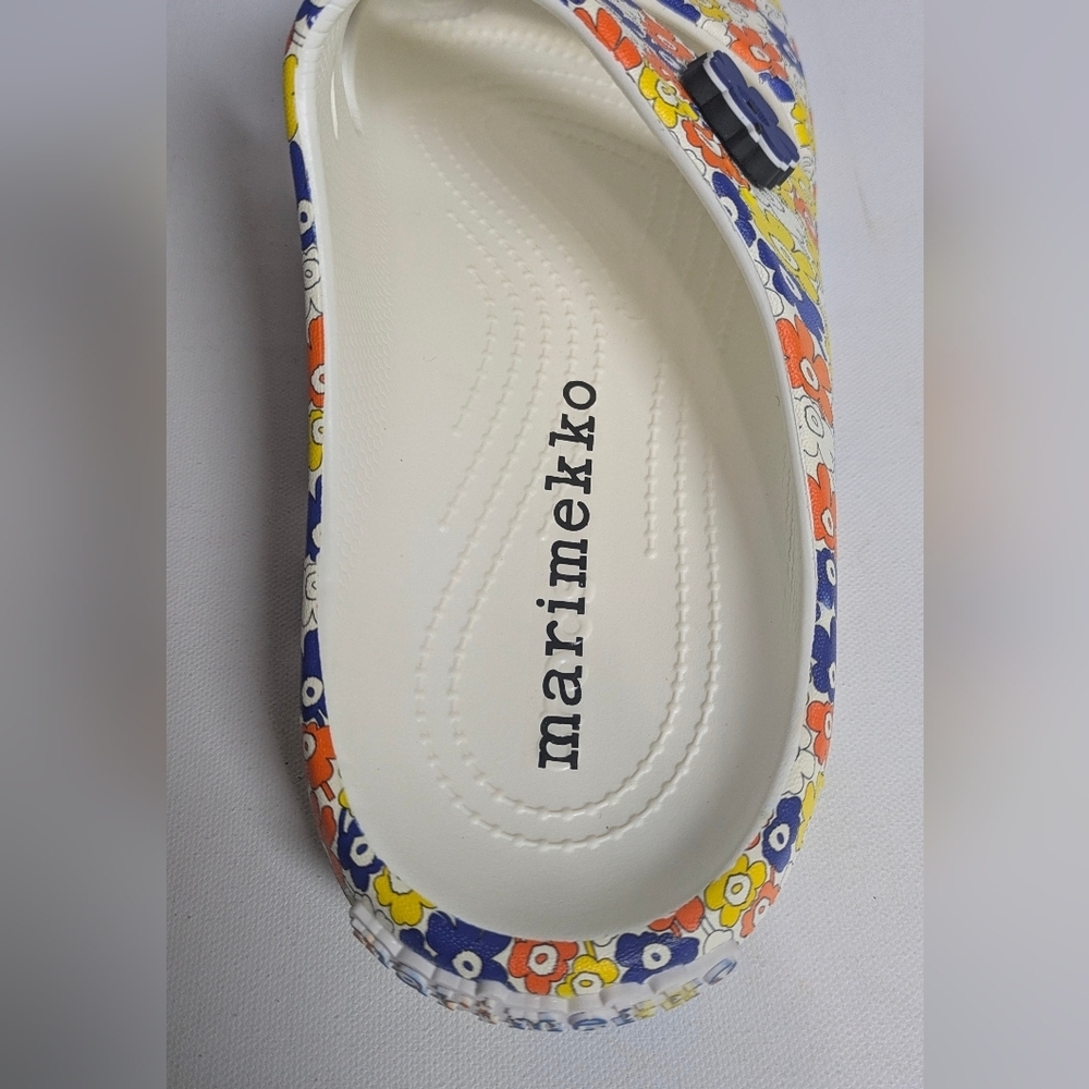 Crocs Marimekko New Classic Sandal Slides 211121 Floral Size W 12/ M 10 Unisex - Picture 5 of 9
